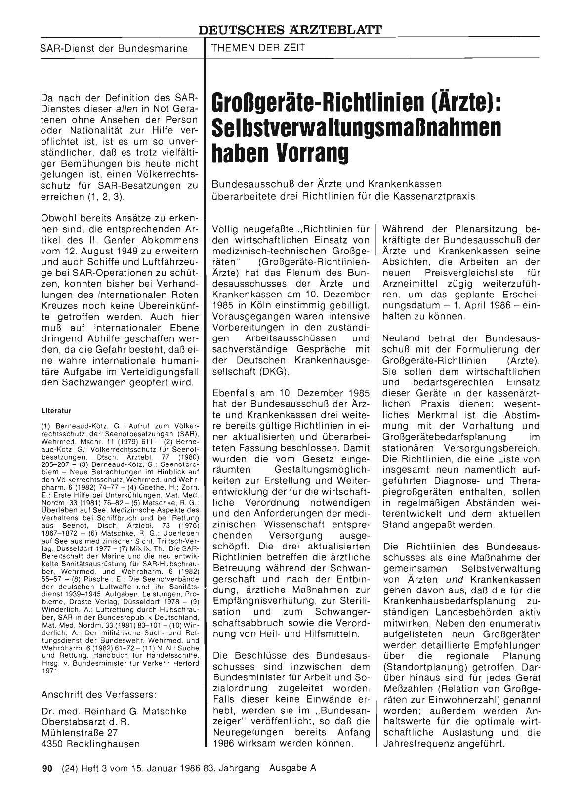 Vorschauseite 1: Großgeräte-Richtlinien (Ärzte): Selbstverwaltungsmaßnahmen haben Vorrang