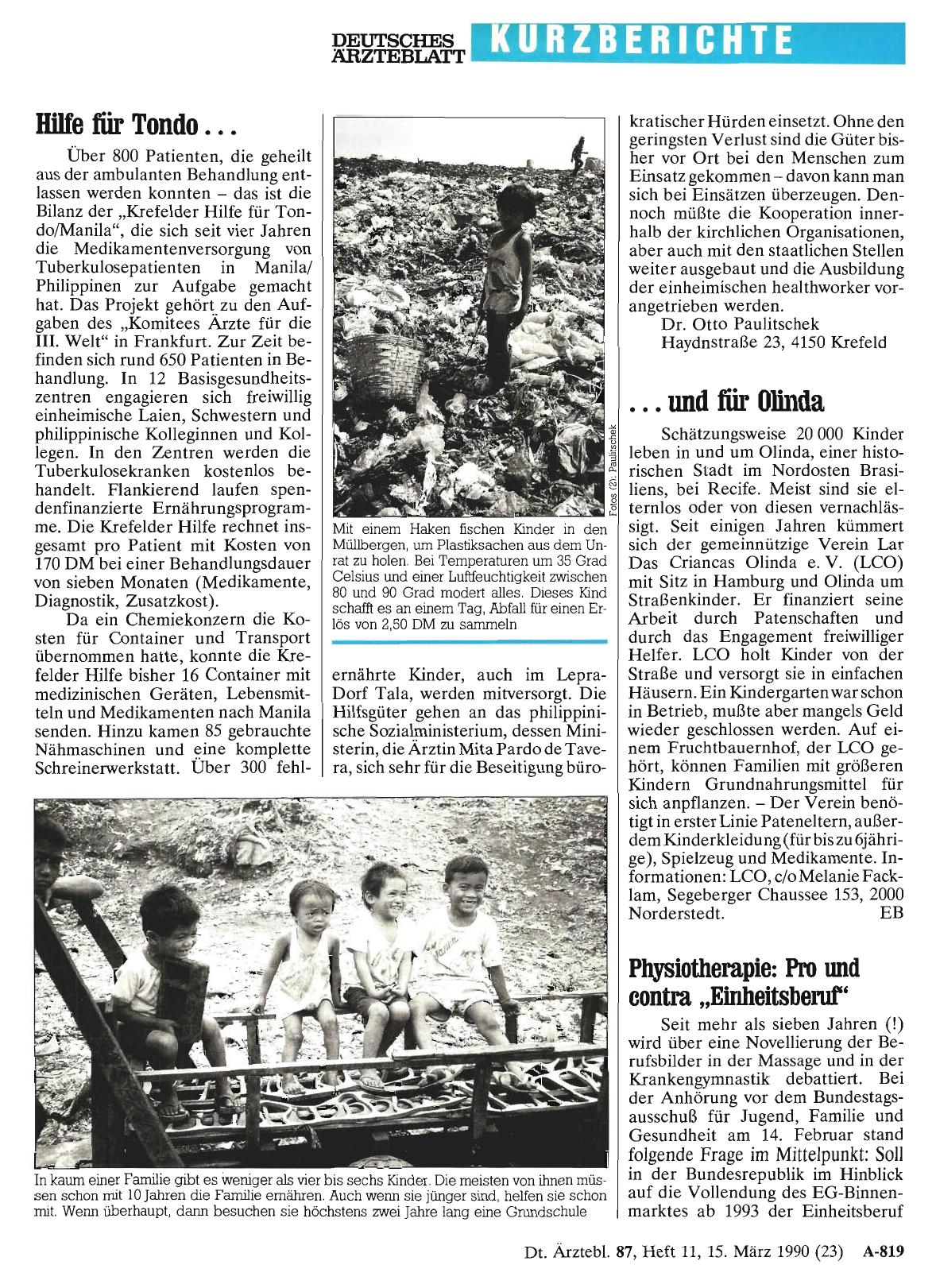 Vorschauseite 1: . .. und für Olinda