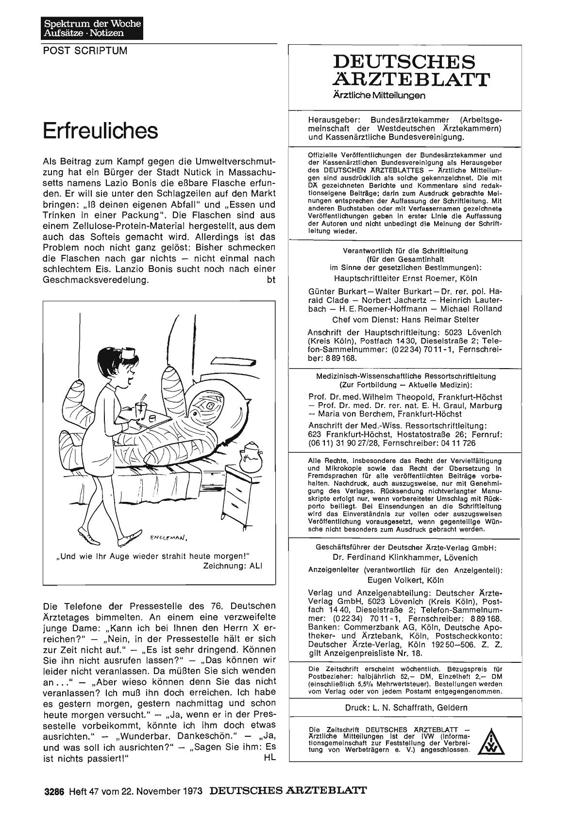 Vorschauseite 1: Erfreuliches