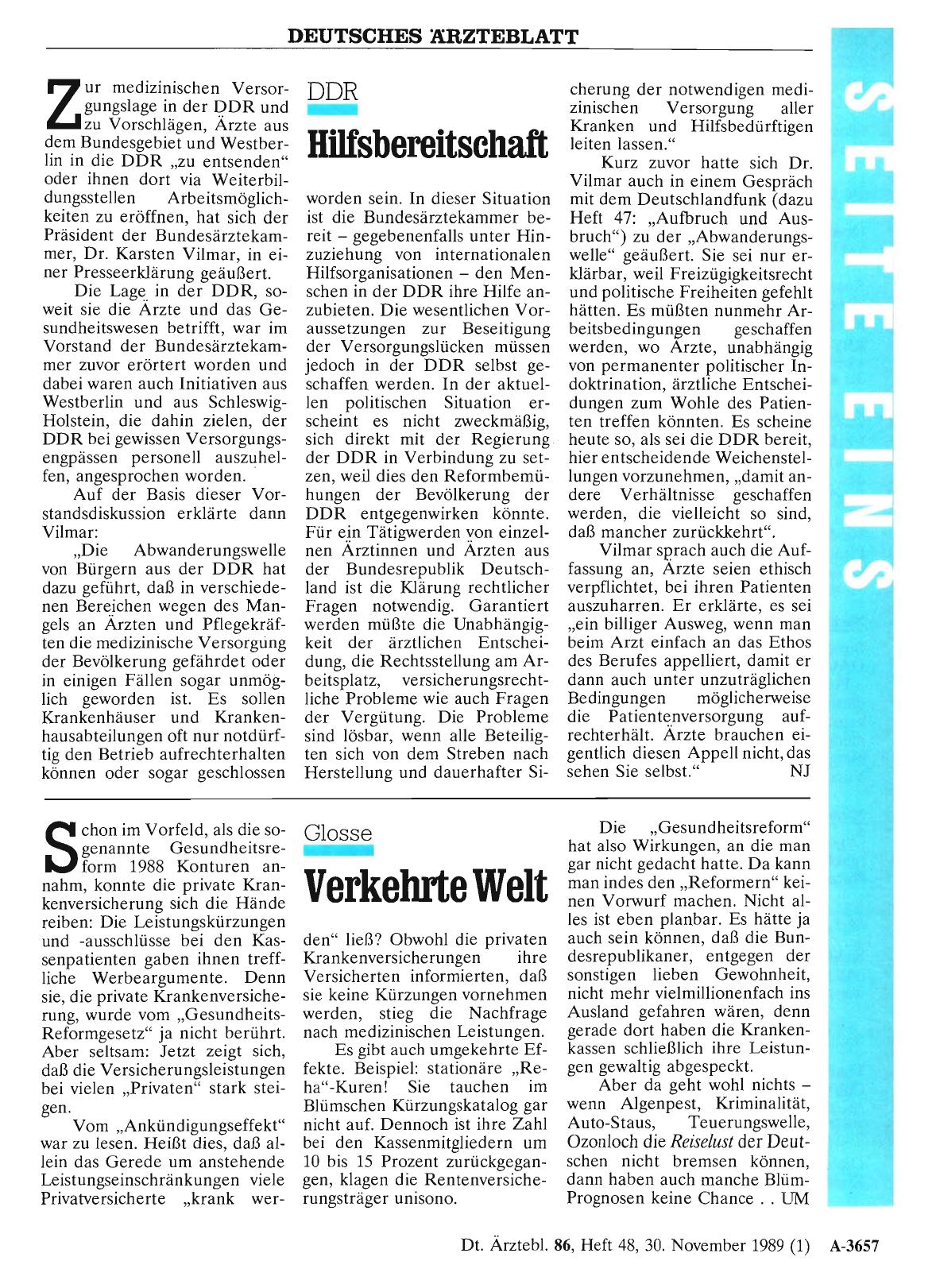 Vorschauseite 1: DDR: Hilfsbereitschaft