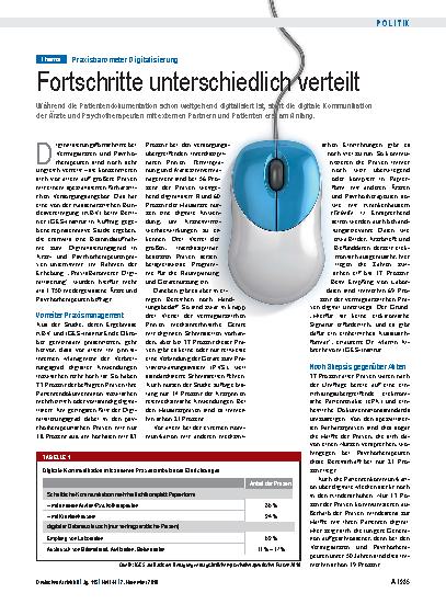 Vorschauseite 1: Praxisbarometer Digitalisierung: Fortschritte unterschiedlich verteilt