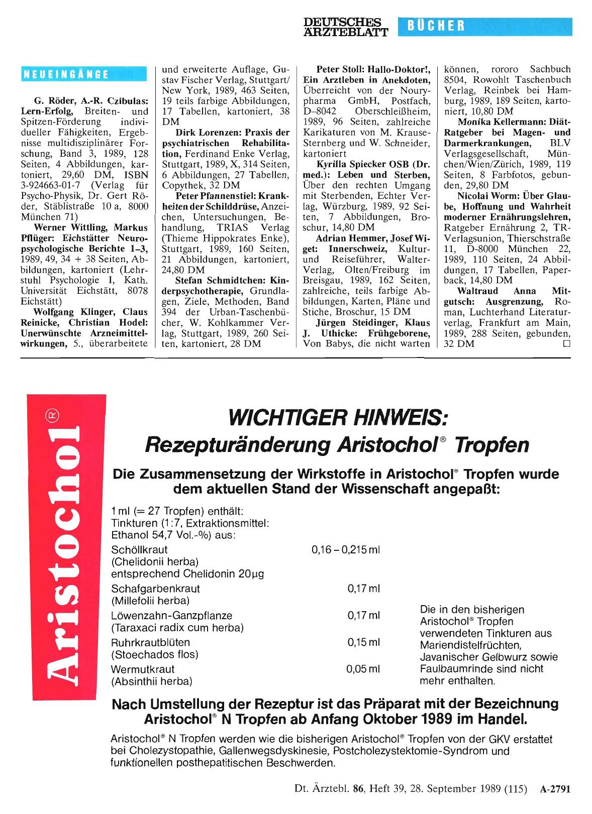 Vorschauseite 1: NEUEINGÄNGE