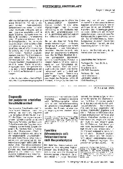 Vorschauseite 1: Familiäre Adenomatosis coli: Rektumkarzinome nach Ileoproktostomie