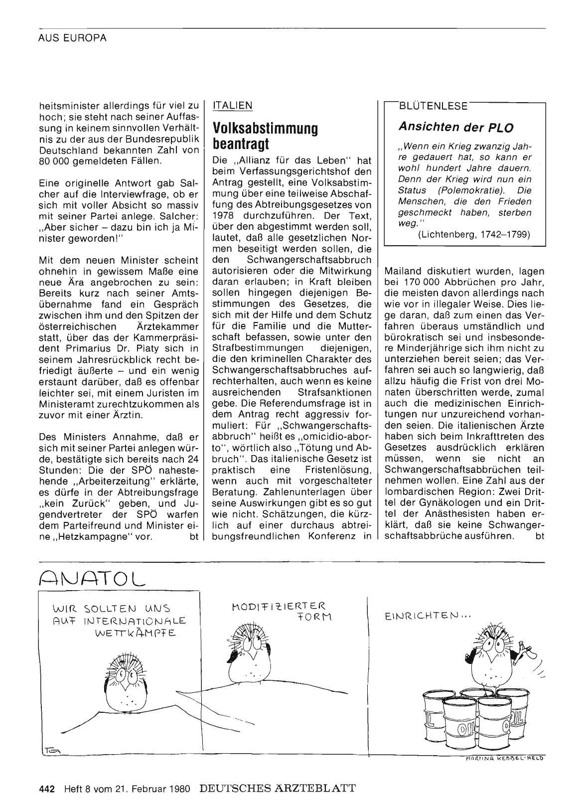Vorschauseite 1: Italien: Volksabstimmung beantragt