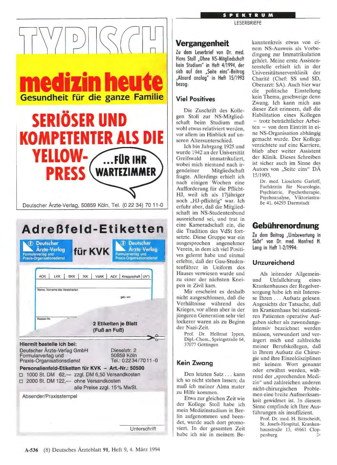 Vorschauseite 1: Vergangenheit: Kein Zwang