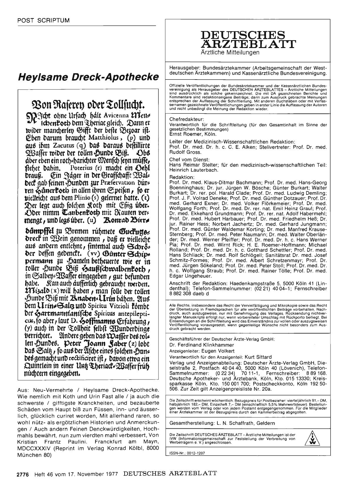 Vorschauseite 1: Heylsame Dreck-Apothecke