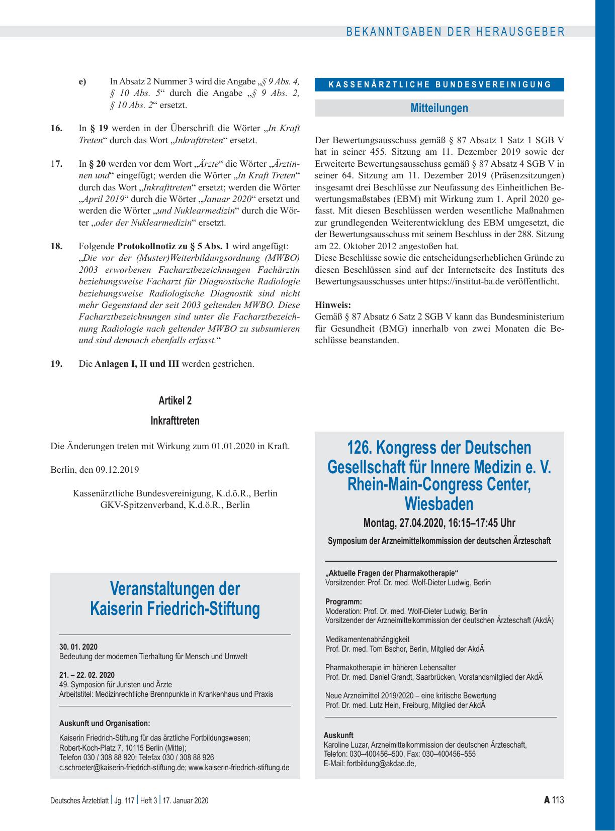 Vorschauseite 1: 126. Kongress der Deutschen Gesellschaft für Innere Medizin e. V. : Symposium der Arzneimittelkommission der deutschen Ärzteschaft