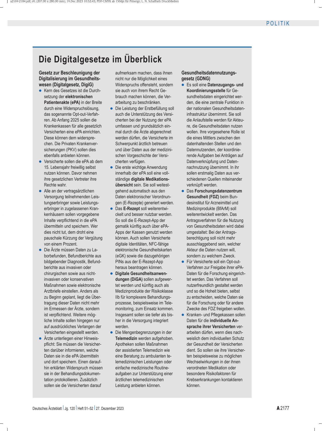 Vorschauseite 3: Digitalgesetze: Neue Chancen und Pflichten