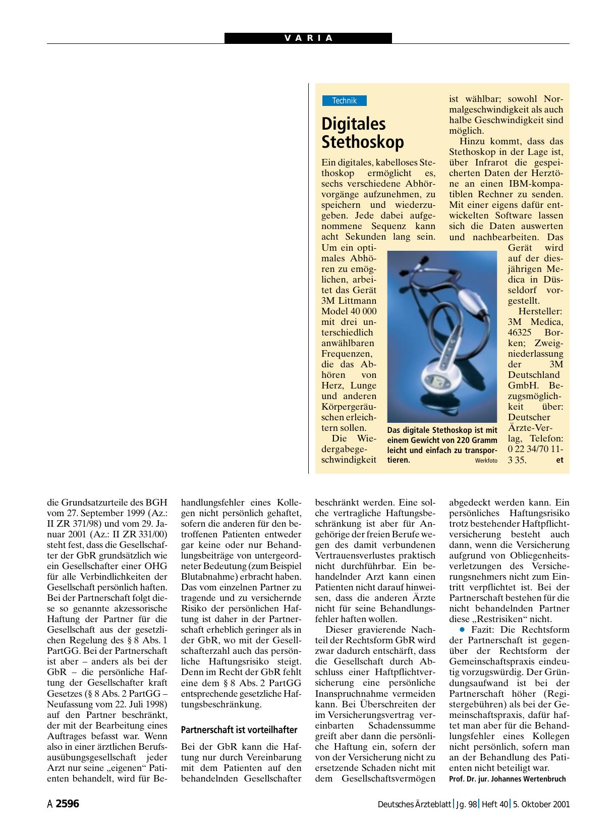 Vorschauseite 1: Digitales Stethoskop
