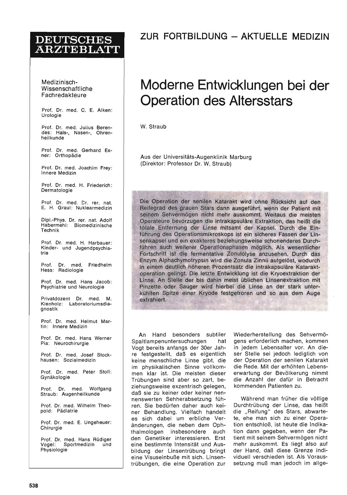 Vorschauseite 1: Moderne Entwicklungen bei der Operation des Altersstars