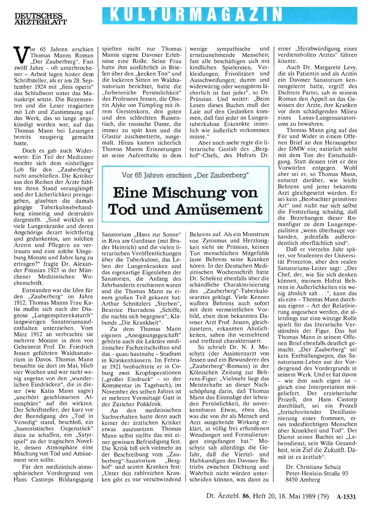 Vorschauseite 1: Vor 65 Jahren erschien „Der Zauberberg“: Eine Mischung von Tod und Amüsement