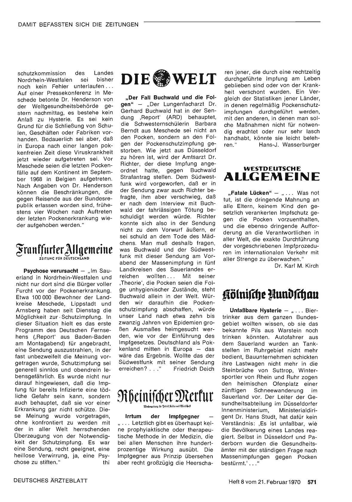 Vorschauseite 1: "Der Fall Buchwald und die Folgen"