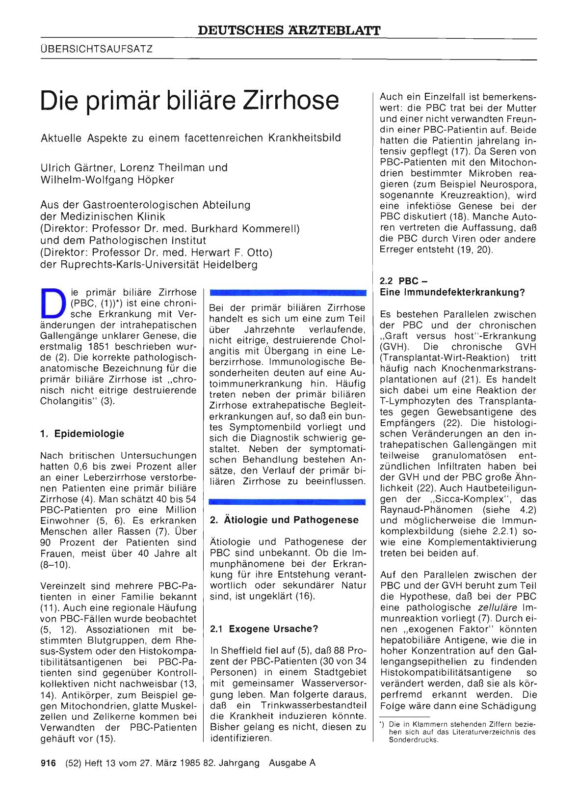 Vorschauseite 1: Die primär biliäre Zirrhose