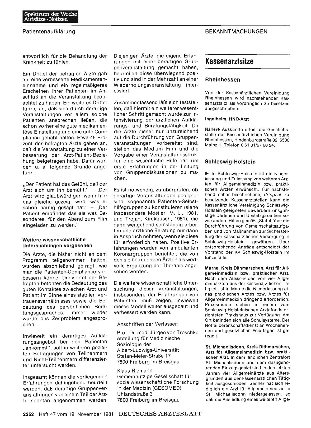 Vorschauseite 1: Kassenarztsitze