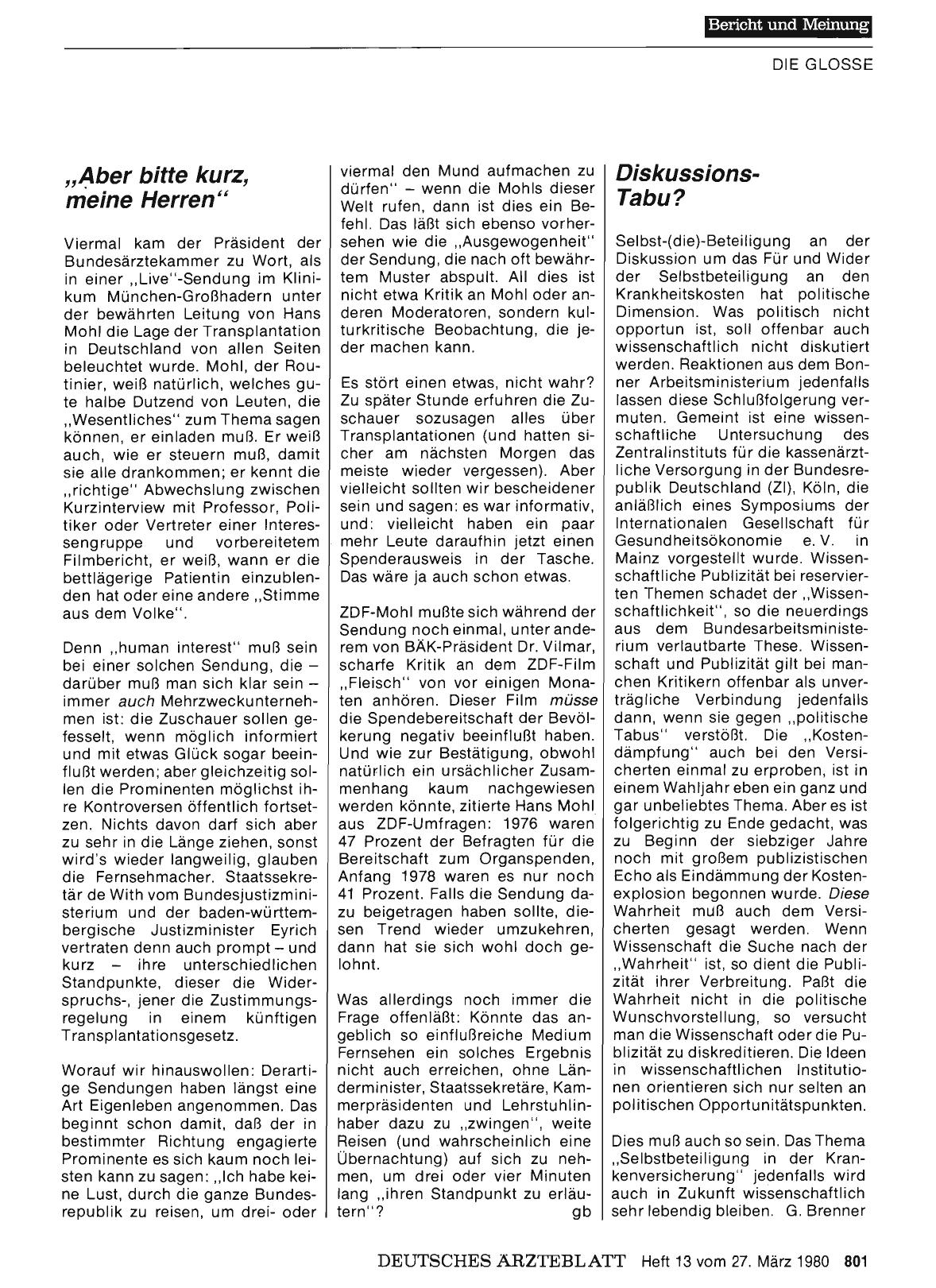 Vorschauseite 1: „Aber bitte kurz, meine Herren”