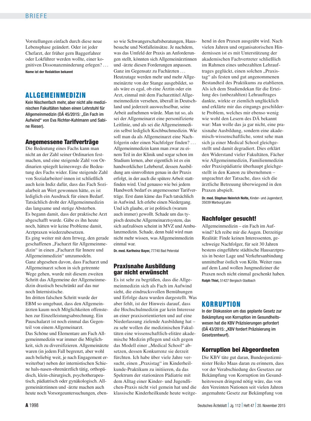 Vorschauseite 1: Allgemeinmedizin: Praxisnahe Ausbildung gar nicht erwünscht