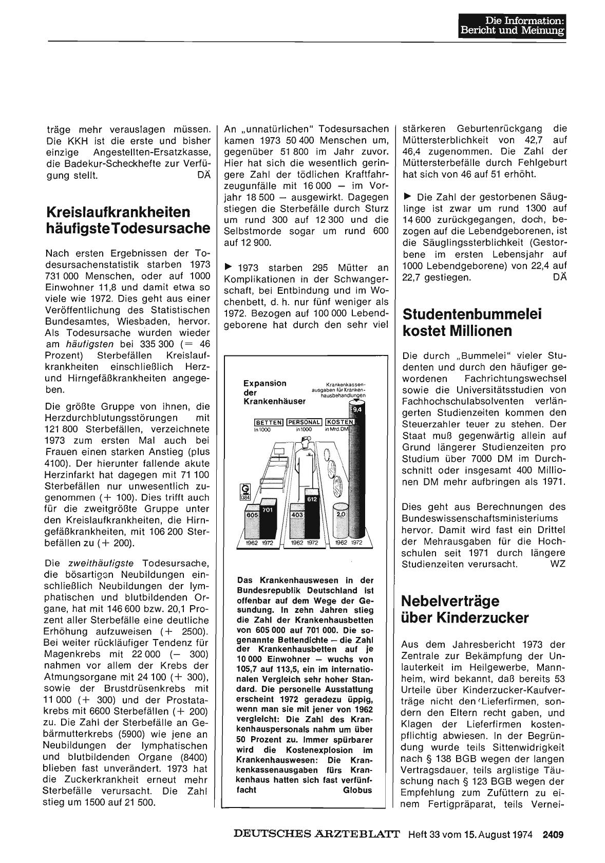 Vorschauseite 1: Kreislaufkrankheiten häufigste Todesursache