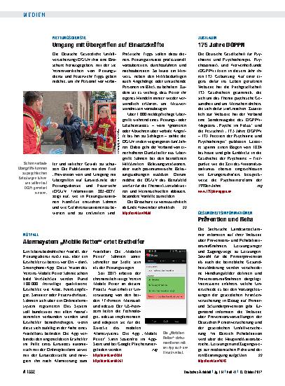 Vorschauseite 1: Notfall: Alarmsystem „Mobile Retter“ ortet Ersthelfer