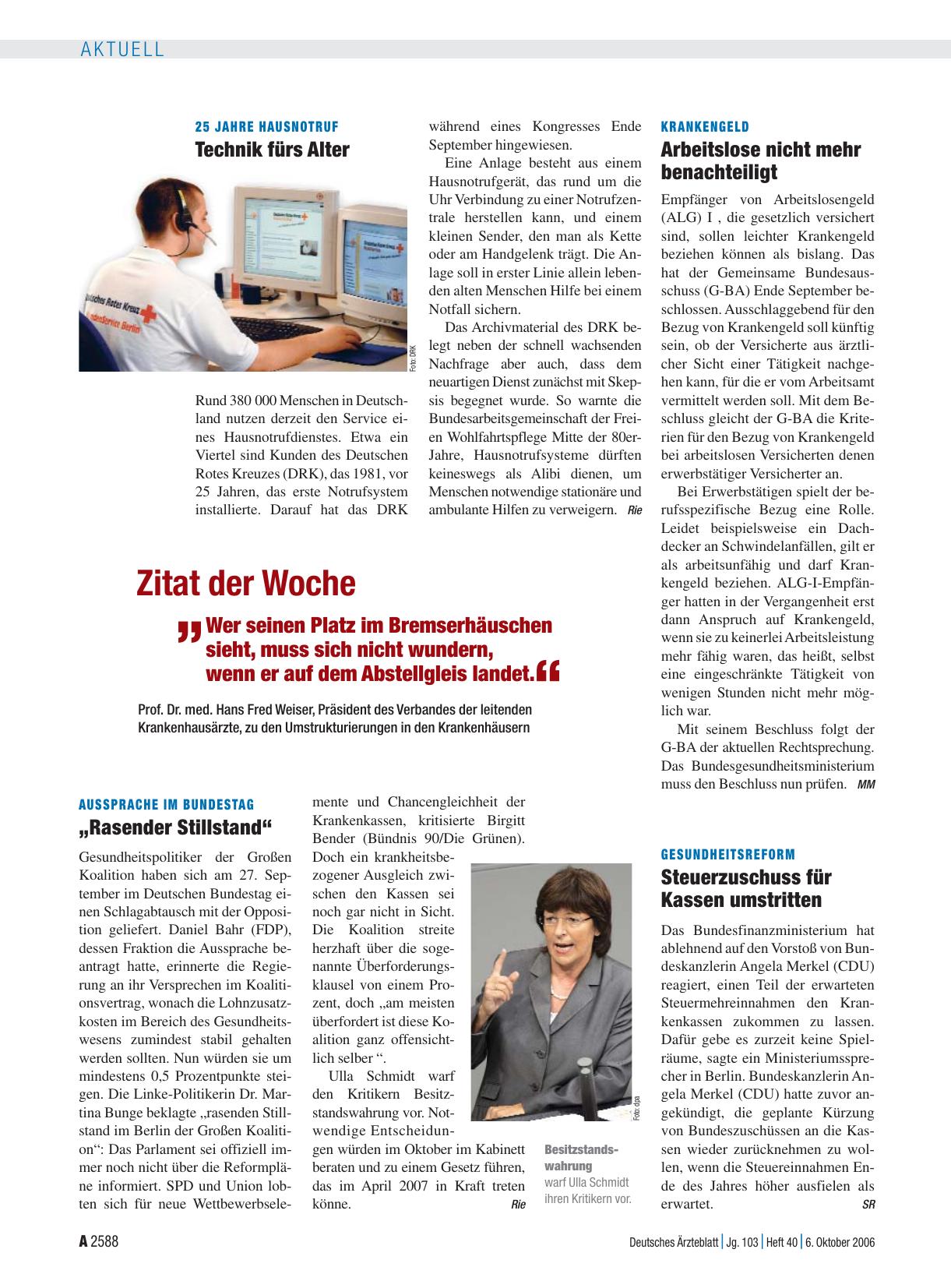 Vorschauseite 1: Zitat der Woche