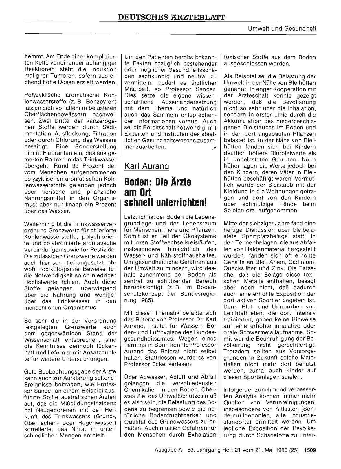 Vorschauseite 1: Karl Aurand: Boden – Die Ärzte am Ort schnell unterrichten!