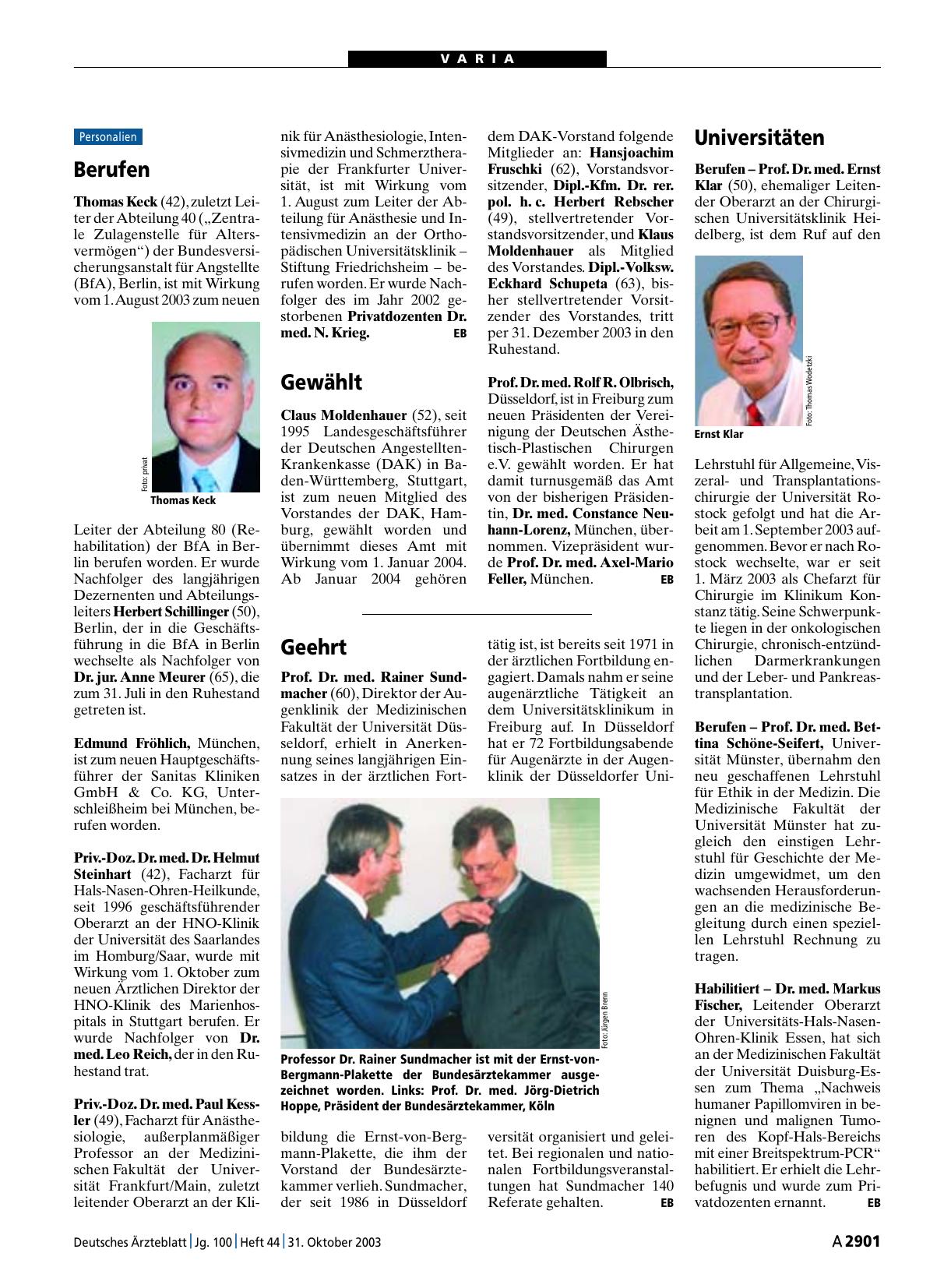 Vorschauseite 1: Geehrt