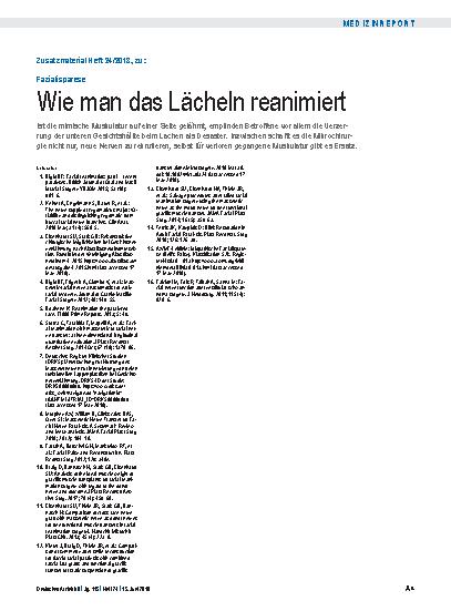 Vorschauseite 4: Fazialisparese: Wie man das Lächeln reanimiert