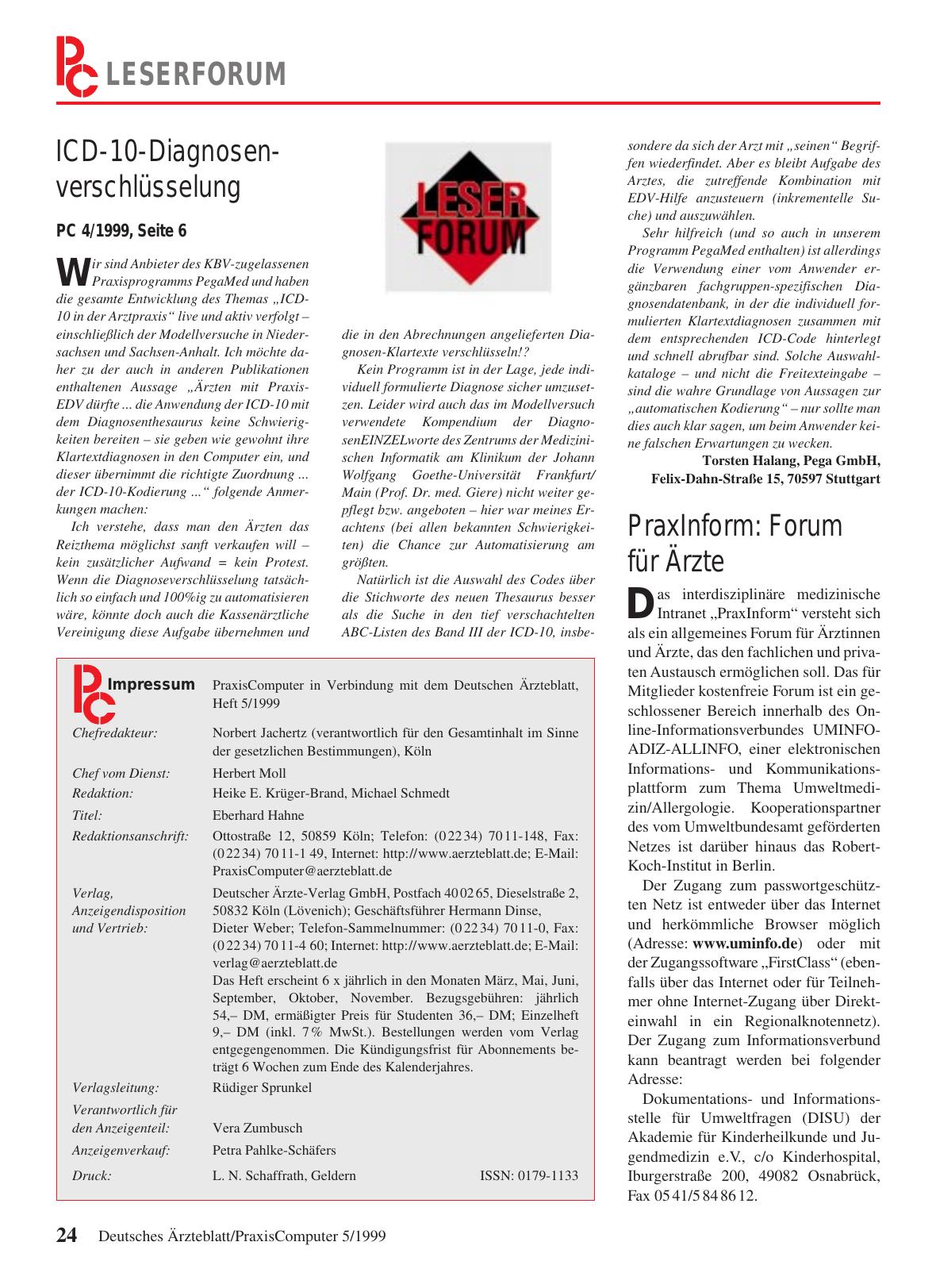 Vorschauseite 1: ICD-10-Diagnosenverschlüsselung