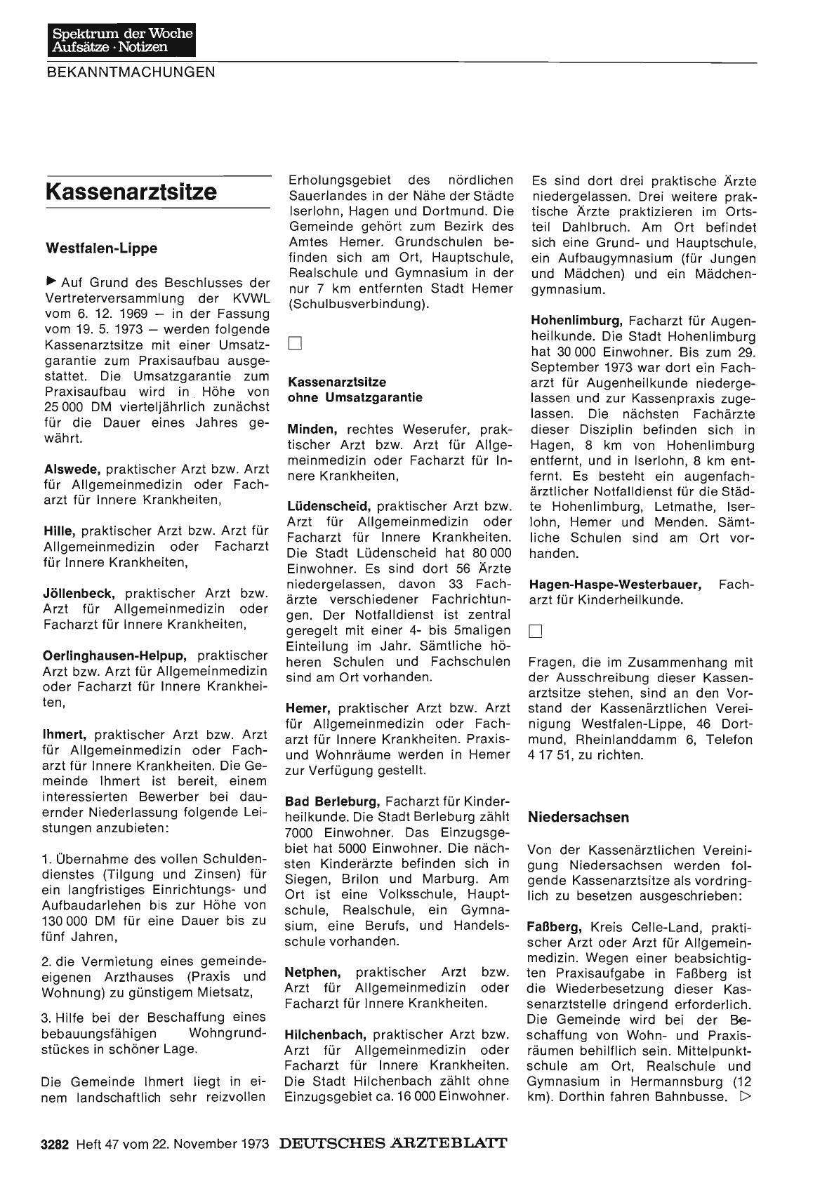Vorschauseite 1: Kassenarztsitze