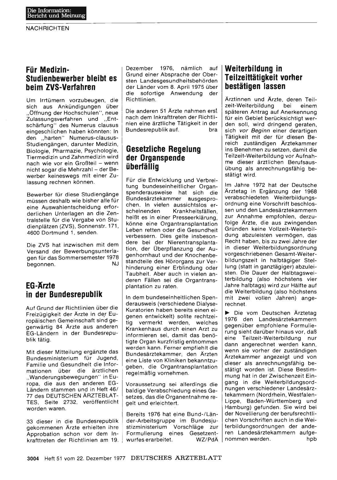 Vorschauseite 1: Für MedizinStudienbewerber bleibt es beim ZVS-Verfahren