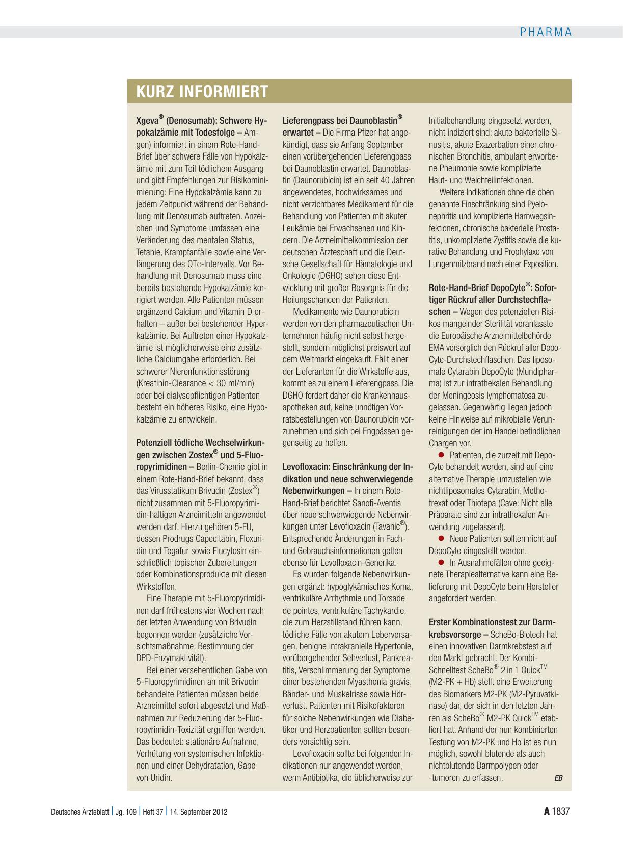 Vorschauseite 1: Kurz informiert