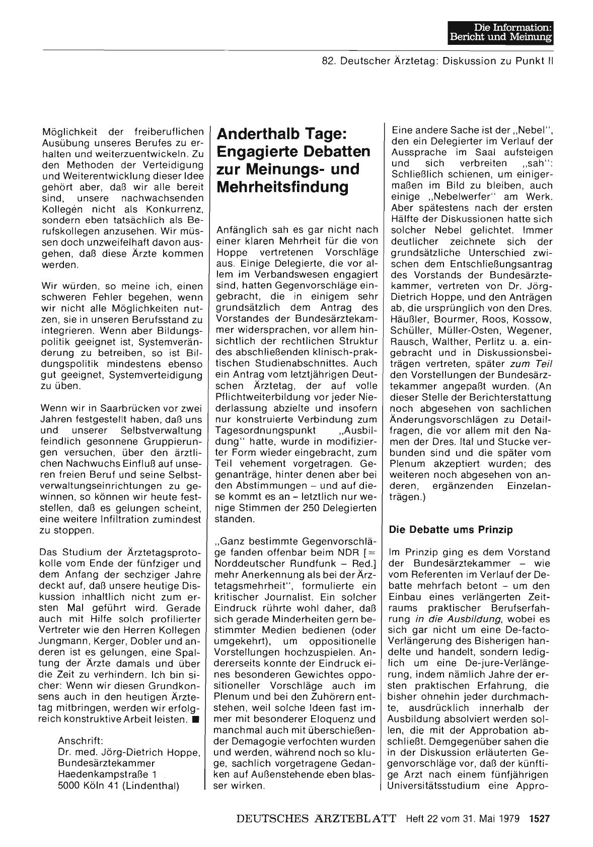 Vorschauseite 1: Anderthalb Tage: Engagierte Debatten zur Meinungsund Mehrheitsfindung