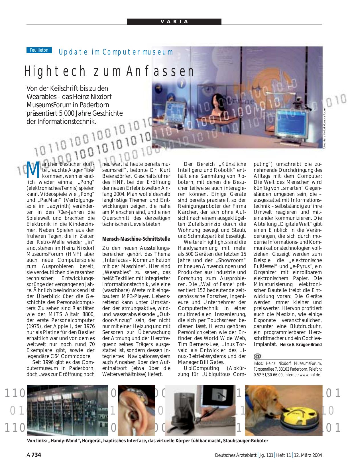Vorschauseite 1: Update im Computermuseum: Hightech zum Anfassen