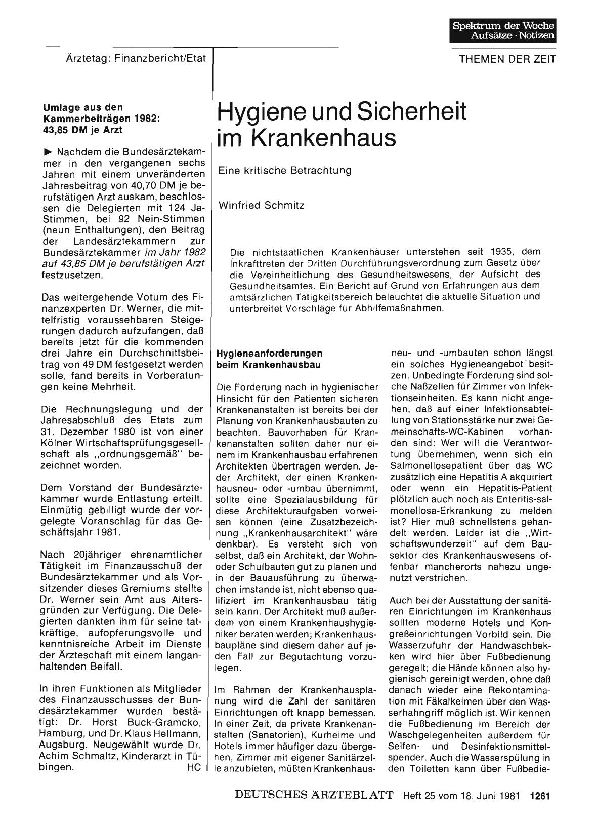 Vorschauseite 1: Hygiene und Sicherheit im Krankenhaus