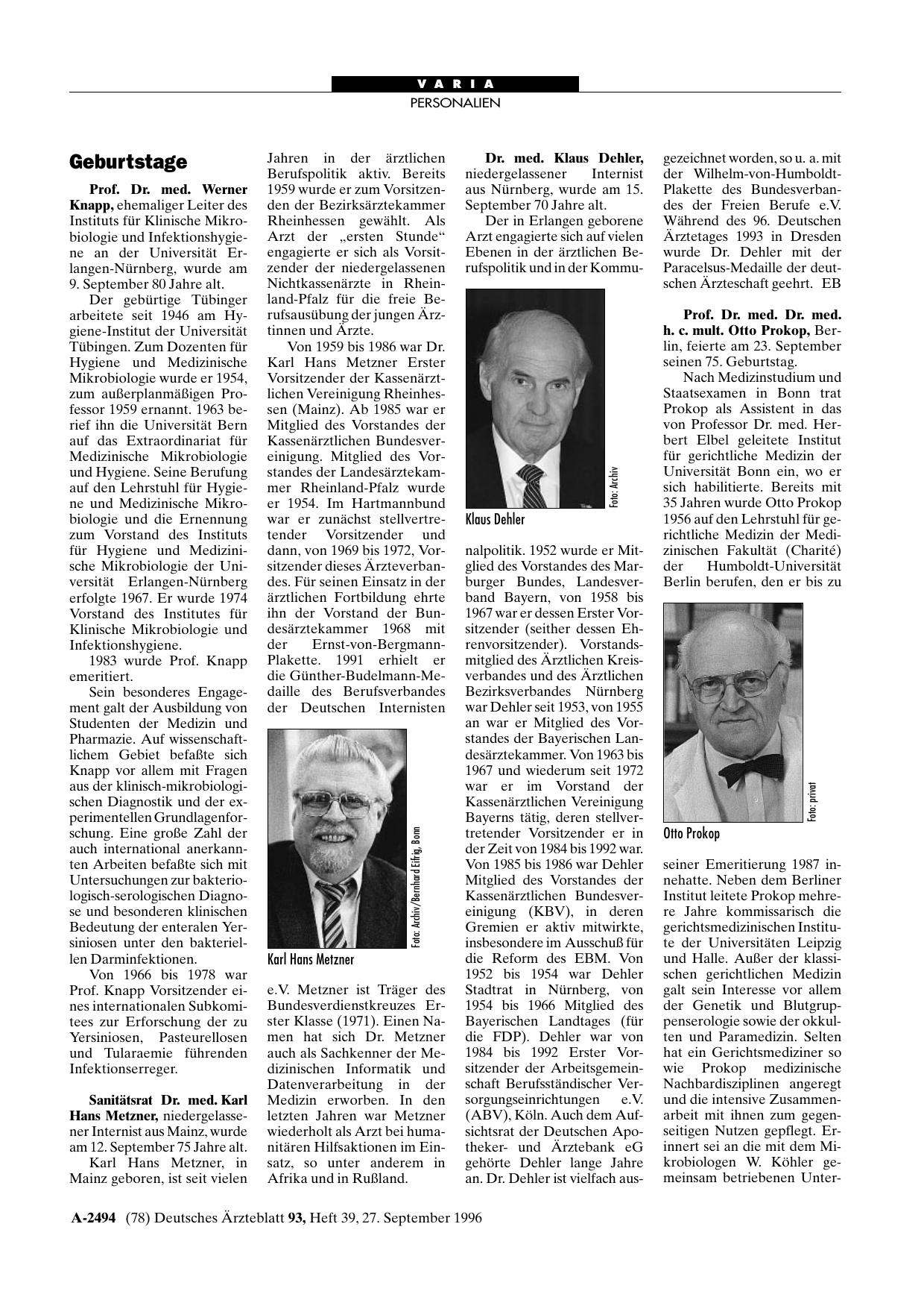 Vorschauseite 1: Geburtstage