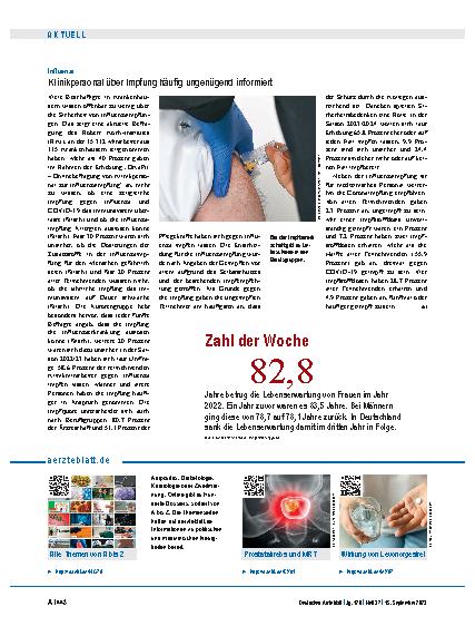 Vorschauseite 1: Zahl der Woche: 82,8