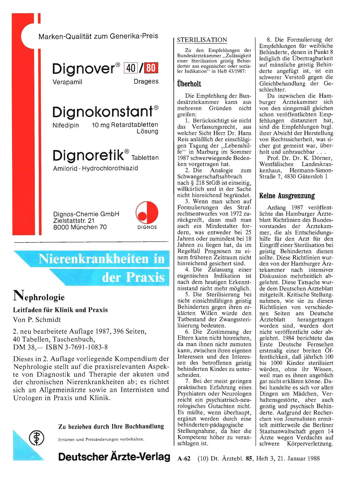 Vorschauseite 1: STERILISATION: Keine Ausgrenzung