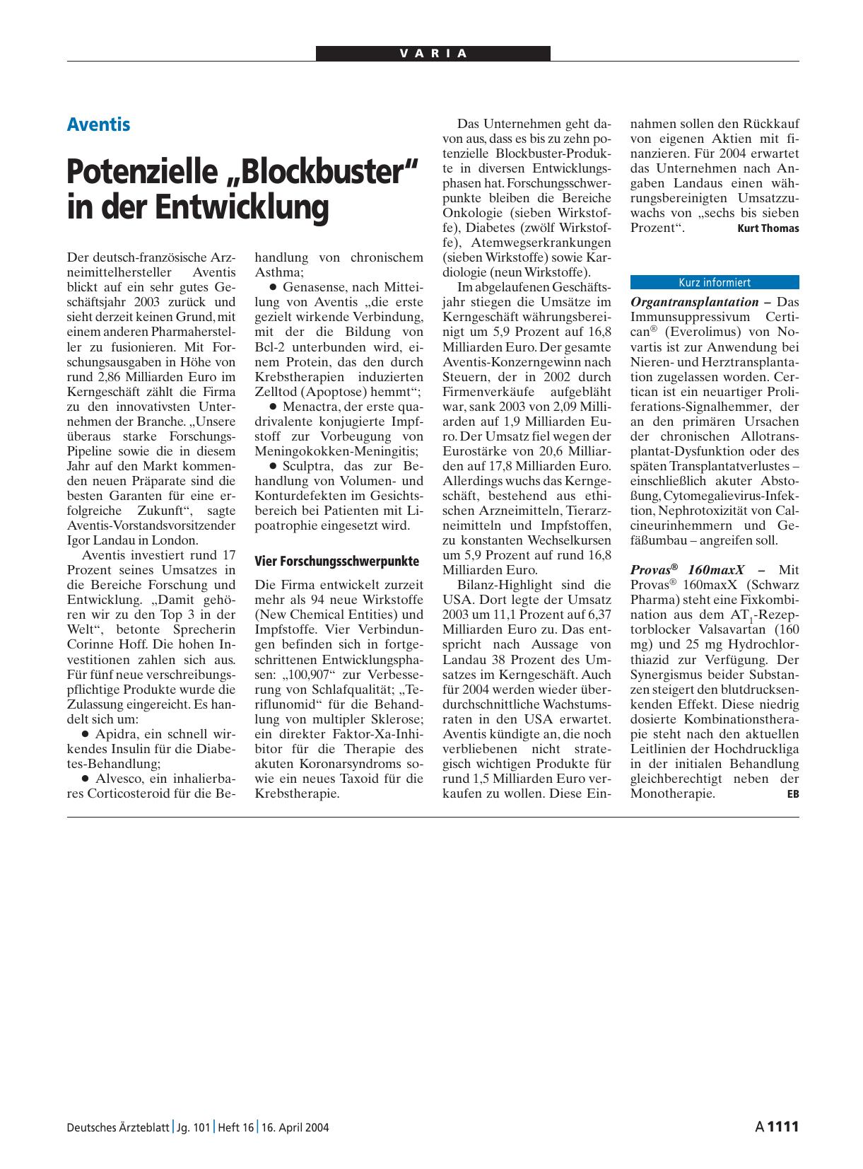 Vorschauseite 1: Organtransplantation