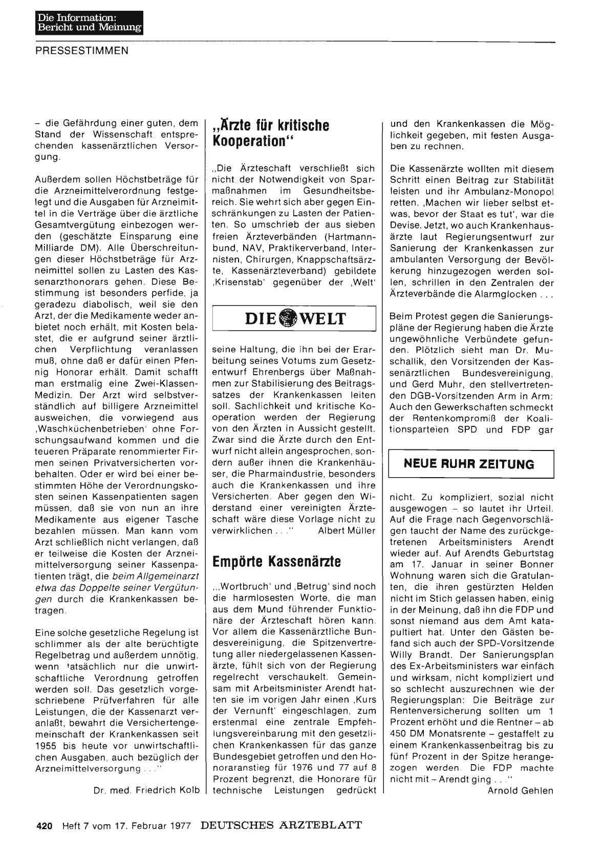 Vorschauseite 1: „Ärzte für kritische Kooperation“