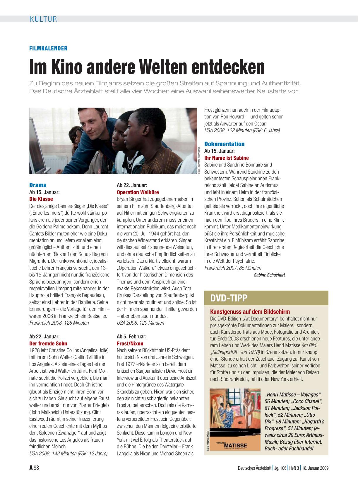 Vorschauseite 1: Filmkalender: Im Kino andere Welten entdecken
