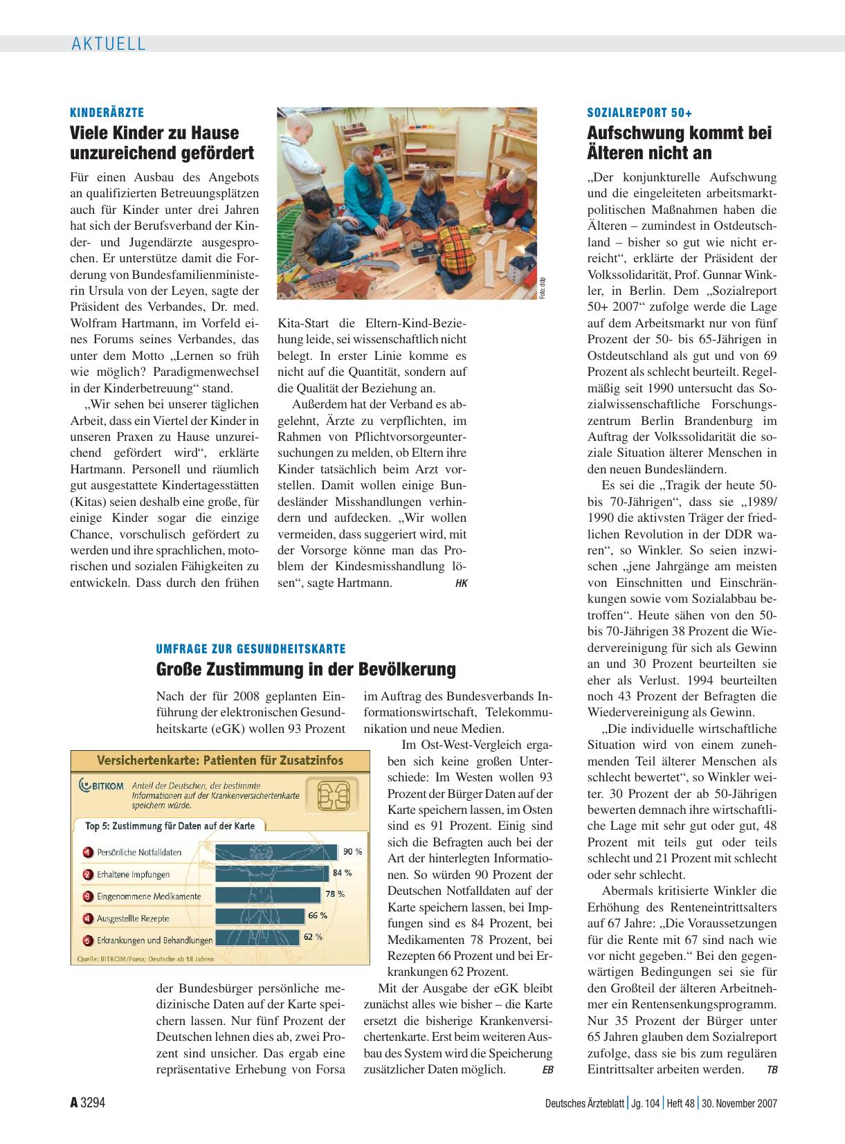 Vorschauseite 1: Sozialreport 50+: Aufschwung kommt bei Älteren nicht an