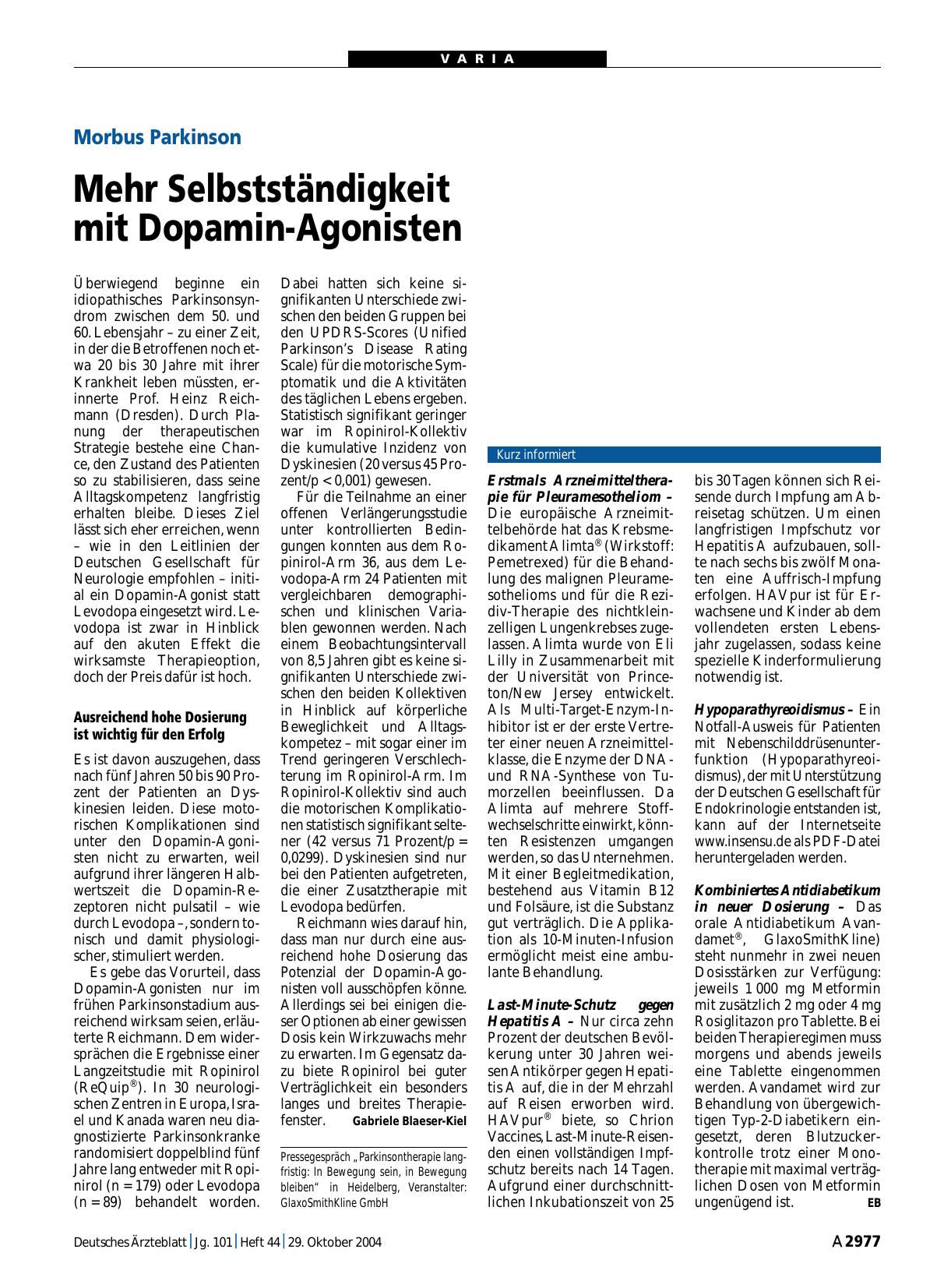 Vorschauseite 1: Kurz informiert