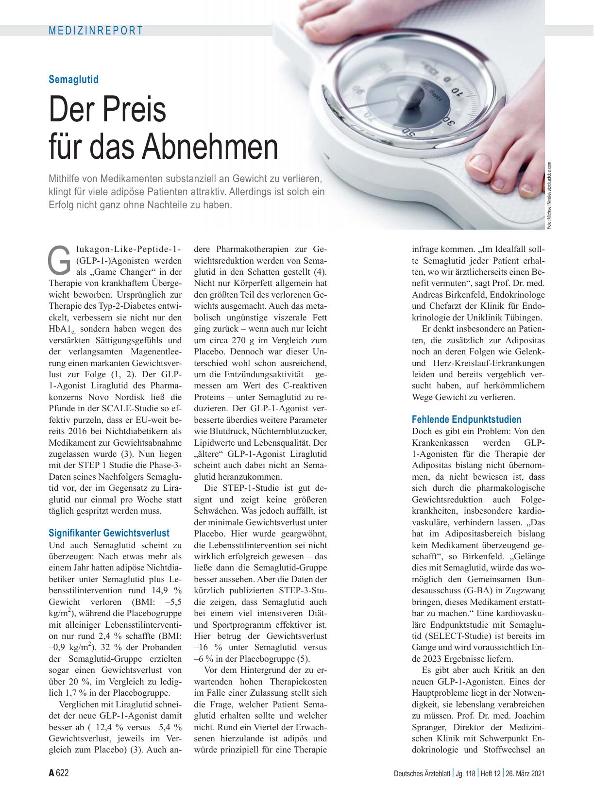 Vorschauseite 1: Semaglutid: Der Preis für das Abnehmen