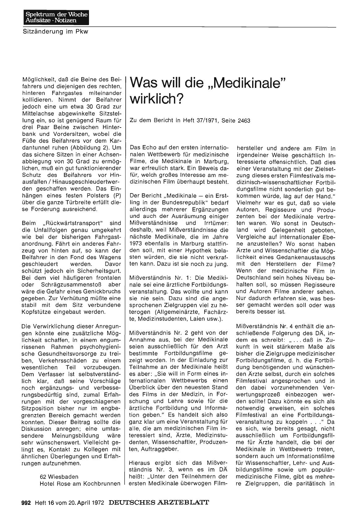 Vorschauseite 1: Was will die „Medikinale" wirklich?