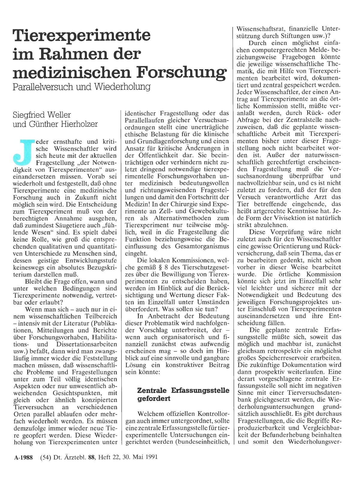 Vorschauseite 1: Tierexperimente im Rahmen der medizinischen Forschung: Parallelversuch und Wiederholung