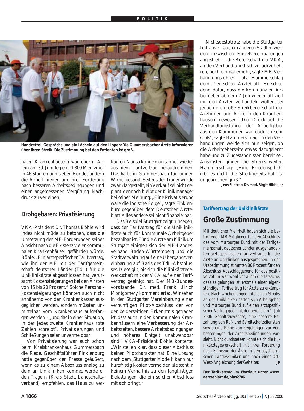 Vorschauseite 1: Tarifvertrag der Uniklinikärzte: Große Zustimmung