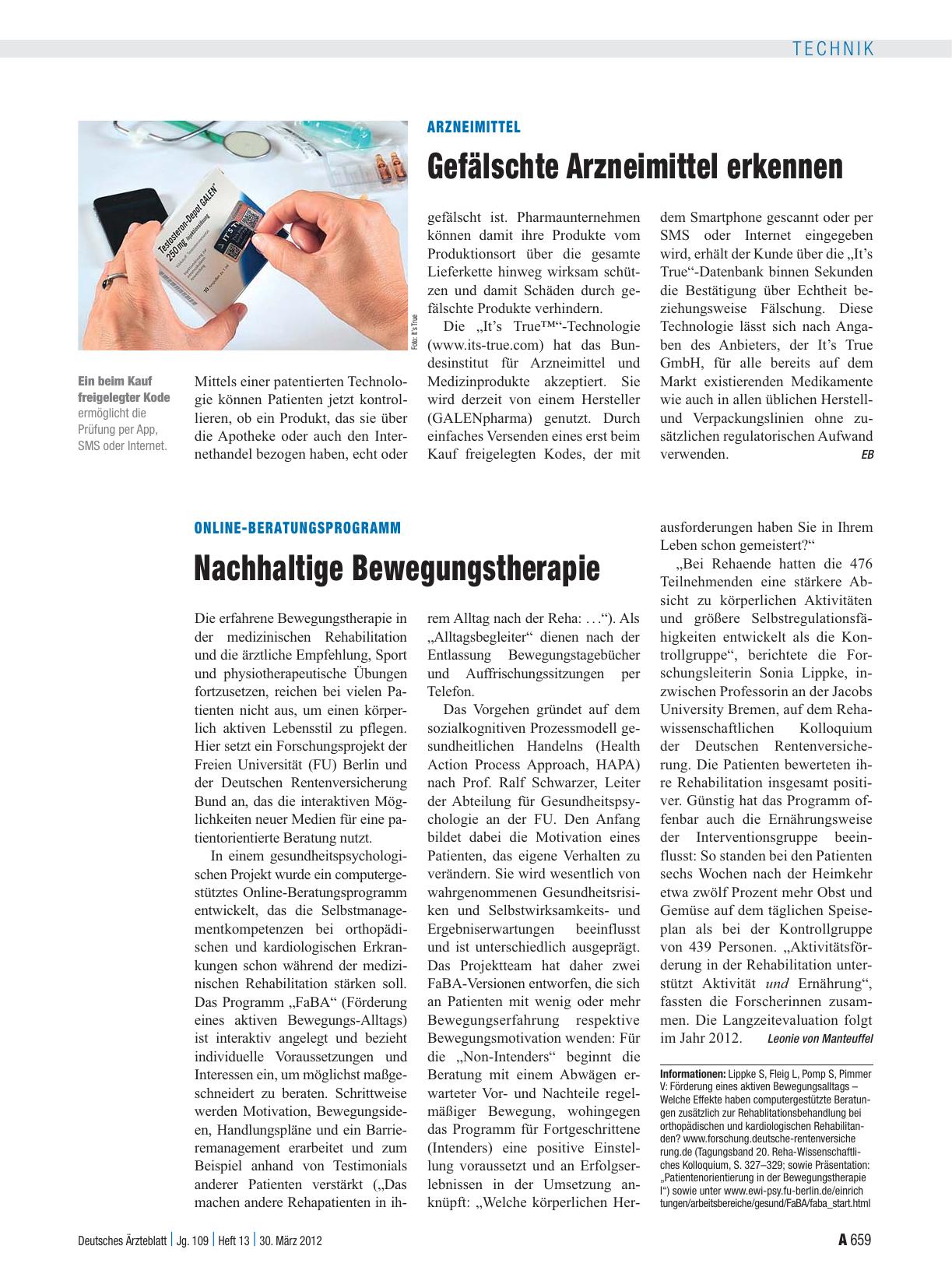 Vorschauseite 1: Arzneimittel: Gefälschte Arzneimittel erkennen