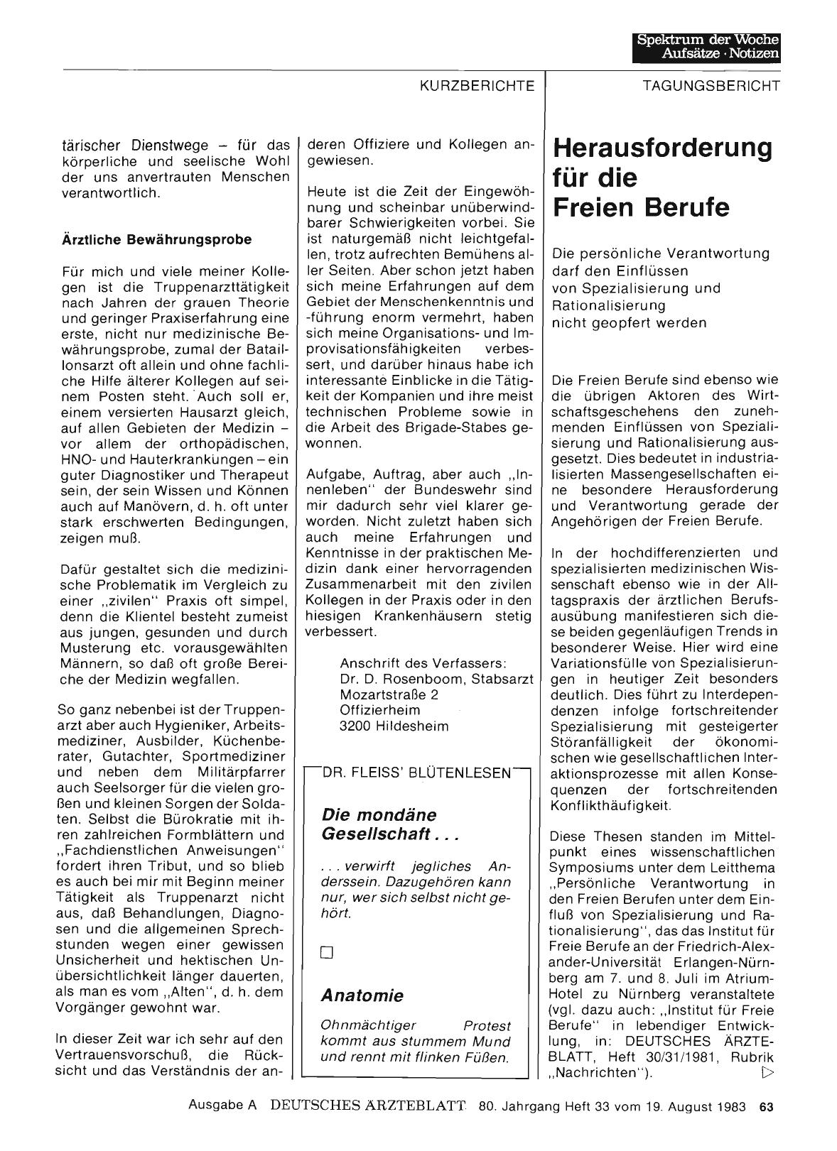 Vorschauseite 1: Herausforderung für die Freien Berufe