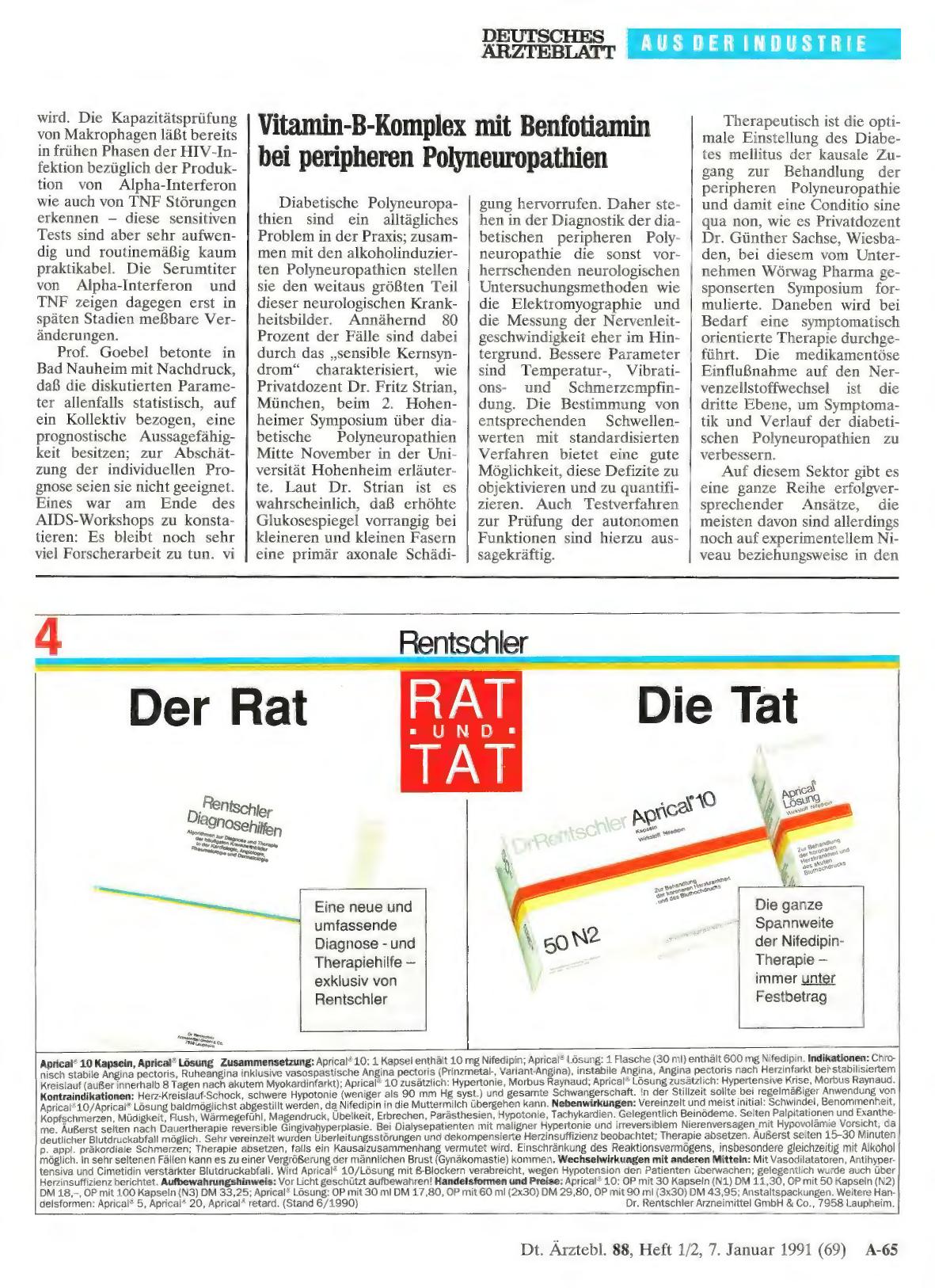 Vorschauseite 1: Vitamin-B-Komplex mit Benfotiamin bei peripheren Polyneuropathien