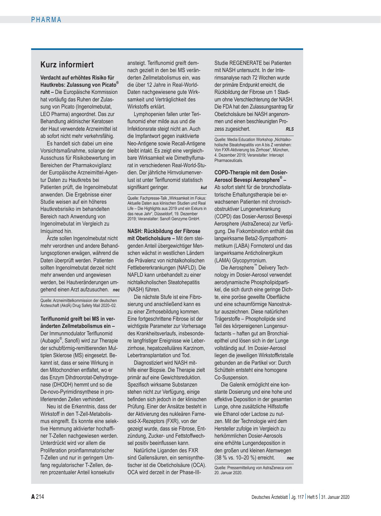 Vorschauseite 1: Kurz informiert