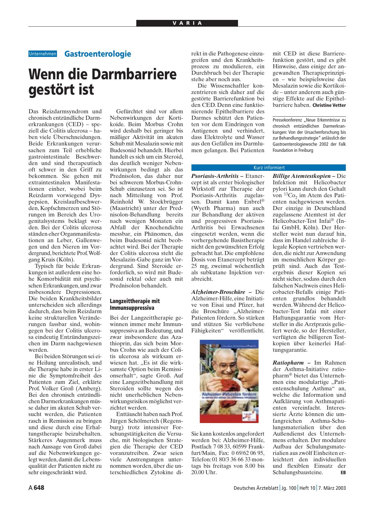 Vorschauseite 1: Alzheimer-Broschüre